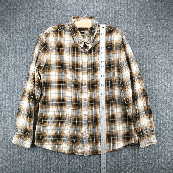 Eddie Bauer Men's Flannel Button-Down Shirt Multi Large Plaid Long Sleeve Cotton - Picture 11 of 13